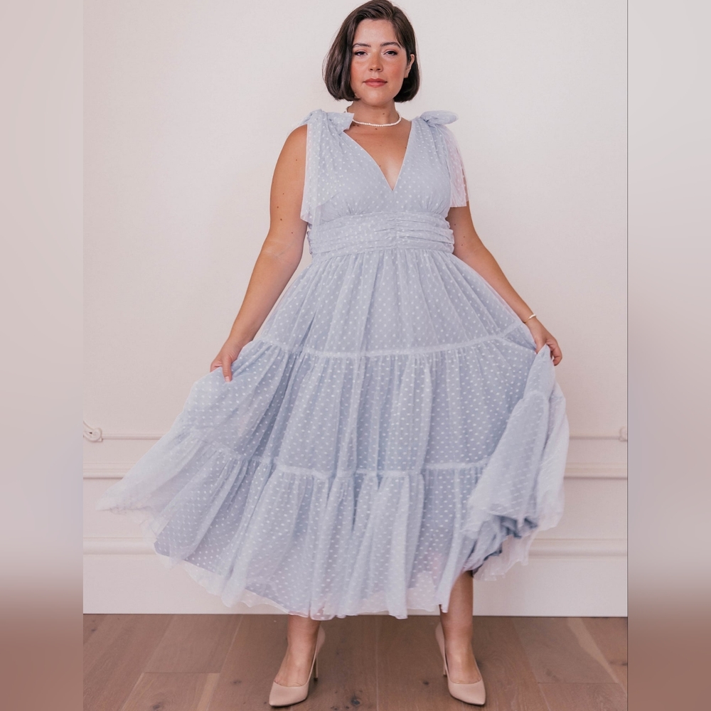 EUC JessaKae Jeanne Dress size XL Dusty Blue